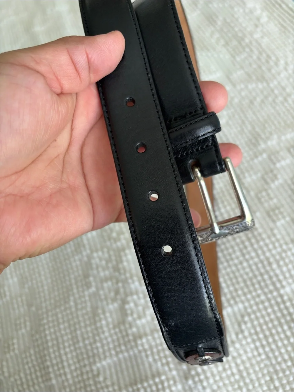 Brighton vintage Heart-Studded Black Leather size medium 30